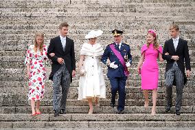 Royals Attend Te Deum Mass On The National Day - Brussels