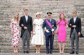 Royals Attend Te Deum Mass On The National Day - Brussels