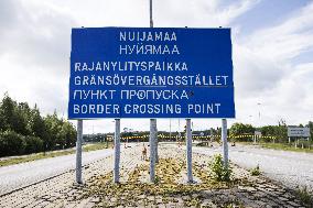 Closed Nuijamaa border crossing statio