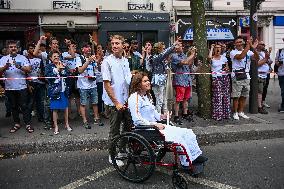 Paris 2024 - Lebanese Photojournalist Carries Olympic Torch - Vincennes