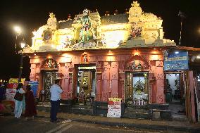 Daily Life During The Night Of The Vishu Festival In Trivandrum