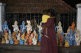 Daily Life During The Night Of The Vishu Festival In Trivandrum