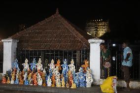 Daily Life During The Night Of The Vishu Festival In Trivandrum