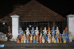 Daily Life During The Night Of The Vishu Festival In Trivandrum