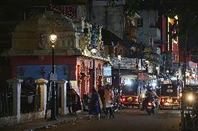 Daily Life During The Night Of The Vishu Festival In Trivandrum