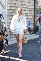 Jennifer Lopez Post Birthday Lunch - Bridgehampton