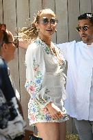 Jennifer Lopez Post Birthday Lunch - Bridgehampton