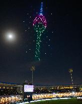 Sri Lanka Cricket Display Drone Show During The LPL Final Match In Colombo