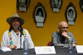 Catarino Hernández, Son Of Carmelo Cortés, Gives A Conference To Report On The Progress In The Search For His Father, Former Lea