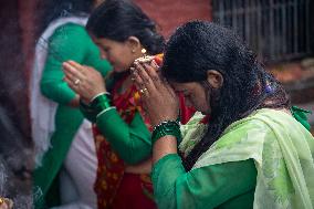 NEPAL-LALITPUR-SHRAWAN-PRAYERS