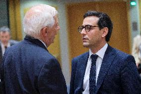 Stephane Sejourne At Meeting Of EU Foreign Ministers - Brussels