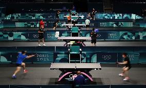 (PARIS2024)FRANCE-PARIS-TABLE TENNIS-TEAM CHINA-TRAINING