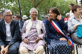 Inauguration of the Muhammad Yunus Place - Paris