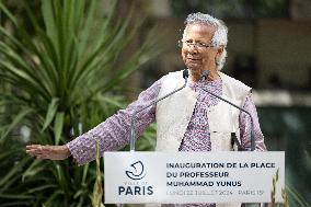 Inauguration of the Muhammad Yunus Place - Paris