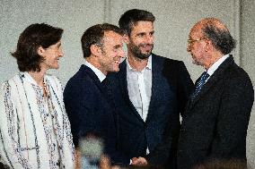 Paris 2024 - Reception For The International Press At Elysee - Paris