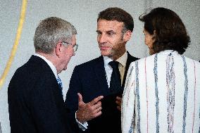 Paris 2024 - Reception For The International Press At Elysee - Paris