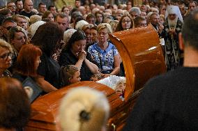 Memorial service for Iryna Farion in Lviv