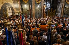 Memorial service for Iryna Farion in Lviv