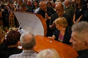 Memorial service for Iryna Farion in Lviv