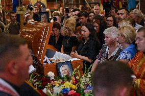 Memorial service for Iryna Farion in Lviv