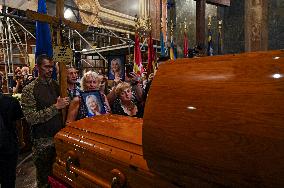 Memorial service for Iryna Farion in Lviv