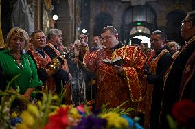 Memorial service for Iryna Farion in Lviv