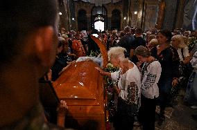 Memorial service for Iryna Farion in Lviv