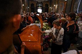 Memorial service for Iryna Farion in Lviv