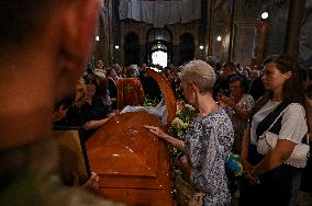 Memorial service for Iryna Farion in Lviv