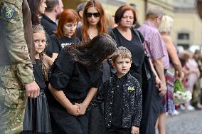 Memorial service for Iryna Farion in Lviv