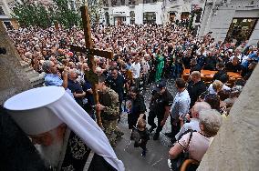 Memorial service for Iryna Farion in Lviv