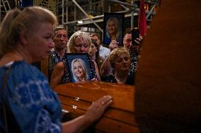 Memorial service for Iryna Farion in Lviv