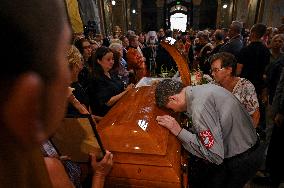 Memorial service for Iryna Farion in Lviv