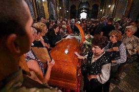 Memorial service for Iryna Farion in Lviv