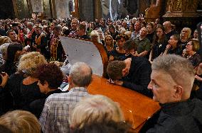 Memorial service for Iryna Farion in Lviv