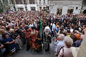 Memorial service for Iryna Farion in Lviv