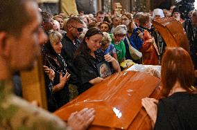 Memorial service for Iryna Farion in Lviv