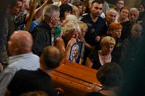 Memorial service for Iryna Farion in Lviv