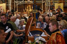 Memorial service for Iryna Farion in Lviv