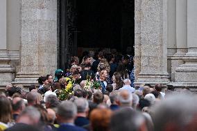 Memorial service for Iryna Farion in Lviv