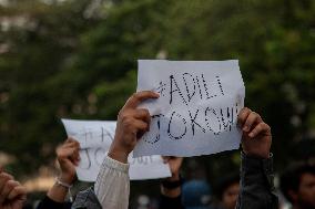 Students Demonstration Commemorating 10 Years Jokowi's Government