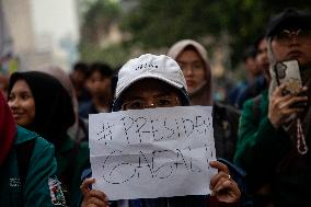 Students Demonstration Commemorating 10 Years Jokowi's Government