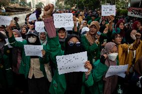 Students Demonstration Commemorating 10 Years Jokowi's Government