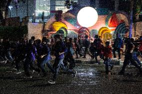 Students Demonstration Commemorating 10 Years Jokowi's Government