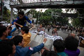 Students Demonstration Commemorating 10 Years Jokowi's Government