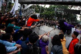 Students Demonstration Commemorating 10 Years Jokowi's Government