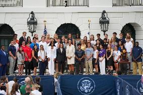 Vice President Kamala Harris Welcomes NCAA Champions To The White House