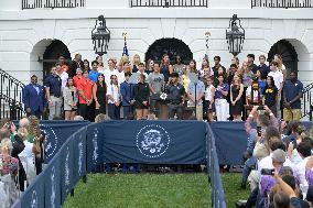 DC: VP. Kamala Harris hold a National Collegiate Athletic Championship celebration