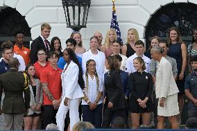 DC: VP. Kamala Harris hold a National Collegiate Athletic Championship celebration