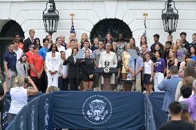 DC: VP. Kamala Harris hold a National Collegiate Athletic Championship celebration